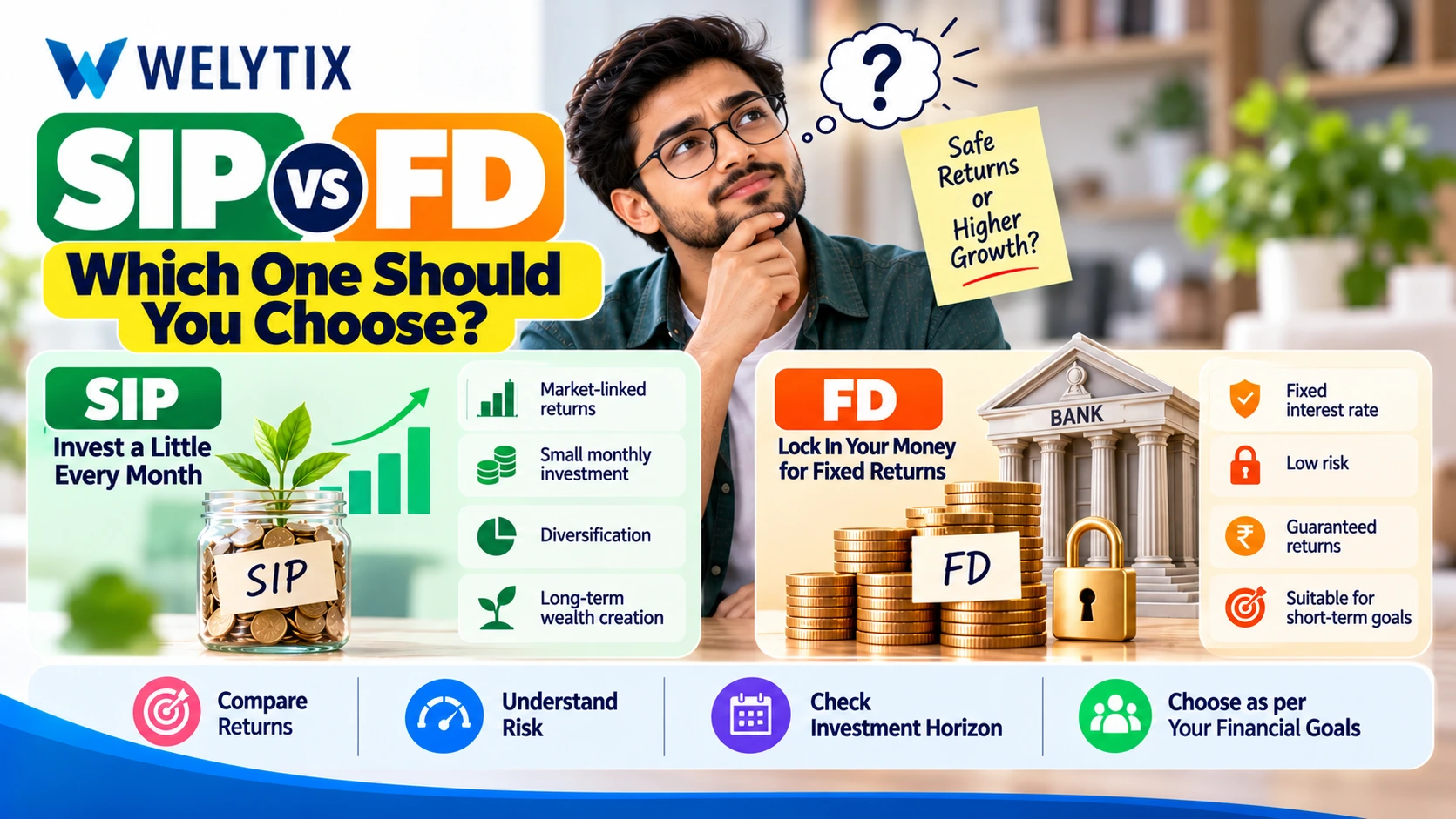 SIP vs FD: Which Is Better? Returns, Risk & Tax